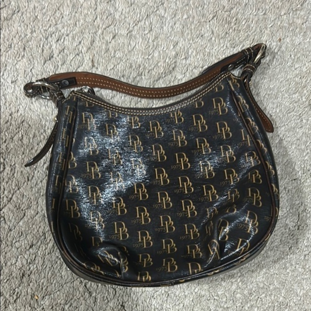 Dooney & Bourke Margot Signature 1975 DB Logo Shoulder Crossbody Bag VGUC